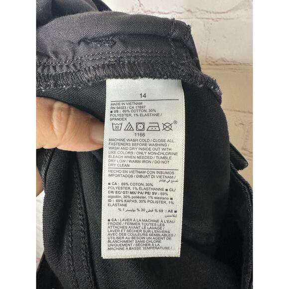 Old Navy Black High Rise WOW Wide Leg Jeans Womens 14 Plus - Picture 4 of 4